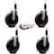 Service Caster 6'' Phenolic Wheel Swivel 1-1/8'' Expanding Stem Caster Set, 4PK SCC-EX20S615-PHR-118-4 - alternate 2